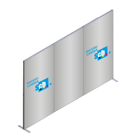 FASTFRAME™ gerade Wand | 3 Module | mit Druck