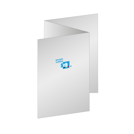 Faltblatt Zickzackfalz 6-Seiter | DIN lang 9,9 cm x 21,0 cm hoch | beidseitig bedruckt