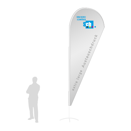 Beachflag Drop Austauschdruck | Extra Large (460 cm) | einseitig bedruckt