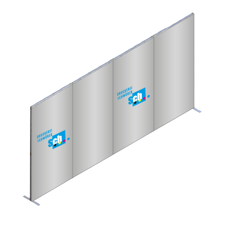 FASTFRAME™ gerade Wand | 4 Module | mit Druck